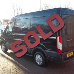 FORD TRANSIT 2015 - MWB MR L2 H2 - BLACK - TREND - ONE OWNER - 2.2 125ps