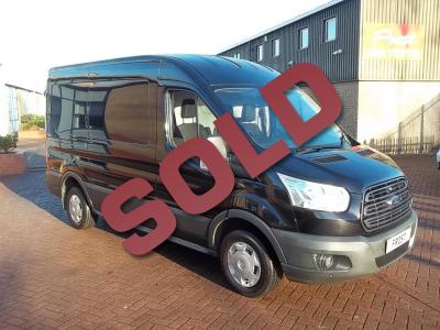 FORD TRANSIT 2015 - MWB MR L2 H2 - BLACK - TREND - ONE OWNER - 2.2 125ps